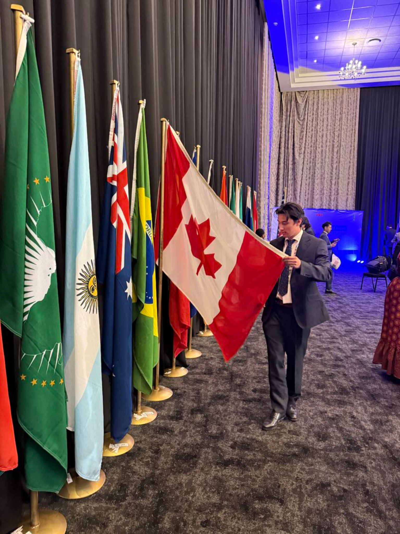 Evento con banderas (Marcos con la bandera de Canadá)